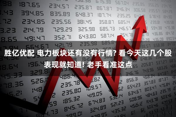 胜亿优配 电力板块还有没有行情? 看今天这几个股表现就知道! 老手看准这点