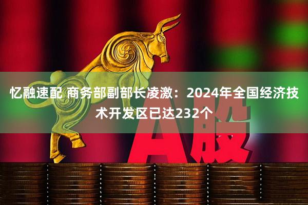 忆融速配 商务部副部长凌激：2024年全国经济技术开发区已达232个