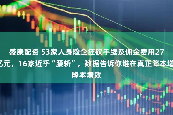 盛康配资 53家人身险企狂砍手续及佣金费用270亿元，16家近乎“腰斩”，数据告诉你谁在真正降本增效