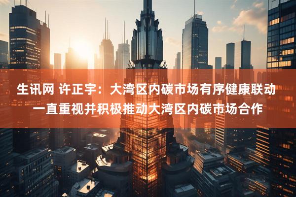 生讯网 许正宇：大湾区内碳市场有序健康联动 一直重视并积极推动大湾区内碳市场合作